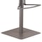 Armen Living Cafe Adjustable Height Swivel Gray Faux Leather and Walnut Wood Bar Stool with Gray Metal Base LCCASWBAGRBA - alternate 6